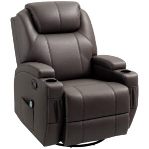 Fotoliu Rabatabil Manual cu Masaj, Telecomandă, Maro