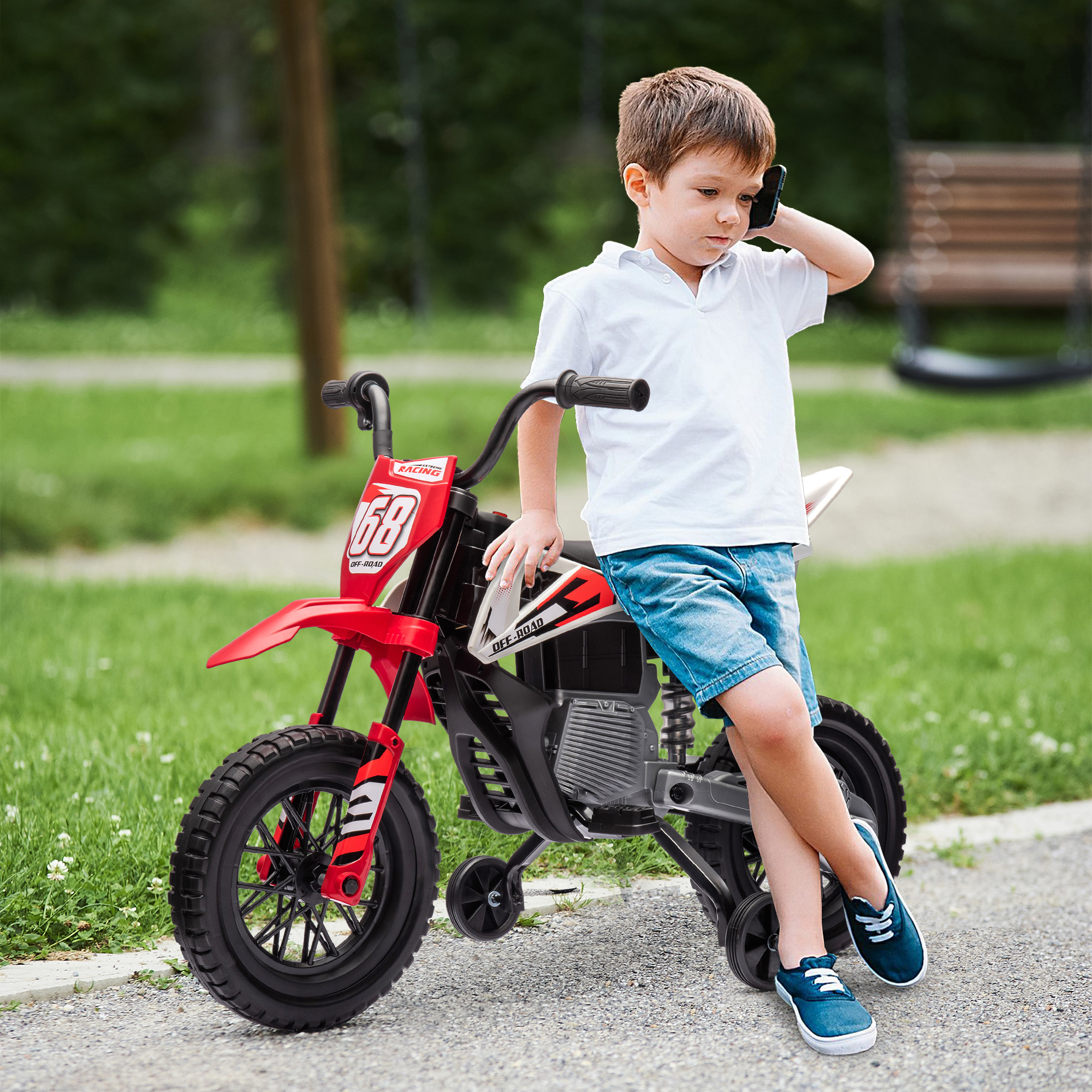 Happy toddler boy riding bike. Kids enjoying a bicycle ride. Spo