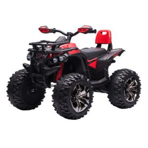 ATV Electric 12V pentru Copii – Rosu, cu Faruri & Pedale
