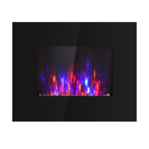 Semineu electric elegant, 65x11.4x52 cm, negru