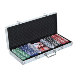 Set complet de poker cu 500 de carti si valiza