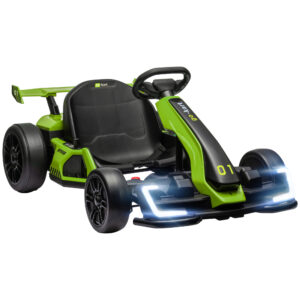 Go Kart Electric pentru Copii cu Scaun Reglabil, Verde