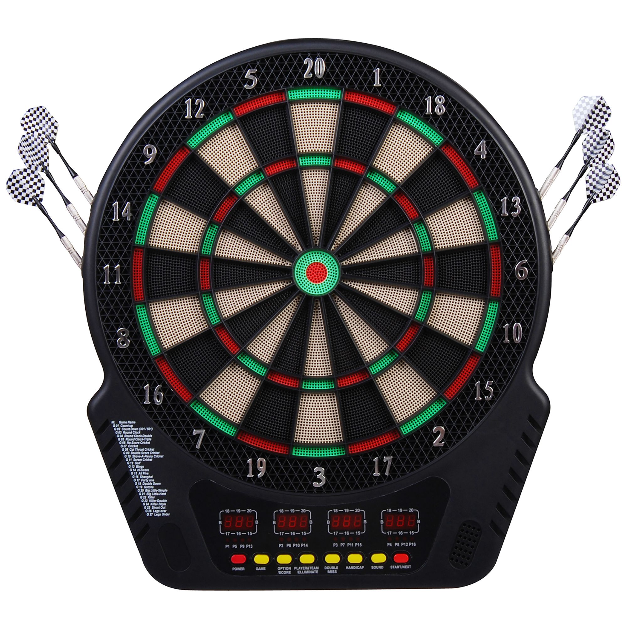 Țintă Electronică pentru Darts cu 6 Săgeți și 27 de Jocuri