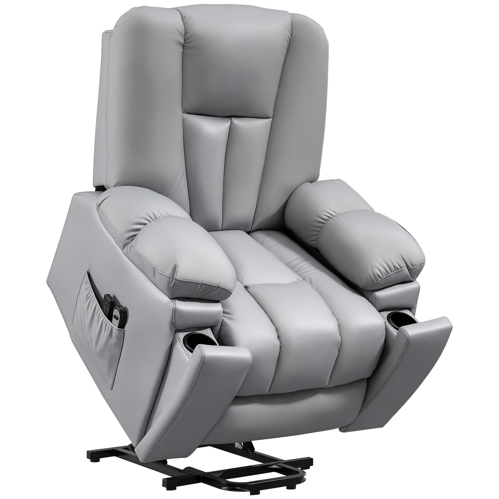Resigilat - Scaun Electric Rabatabil cu Masaj și Telecomandă, Gri - Desigilat