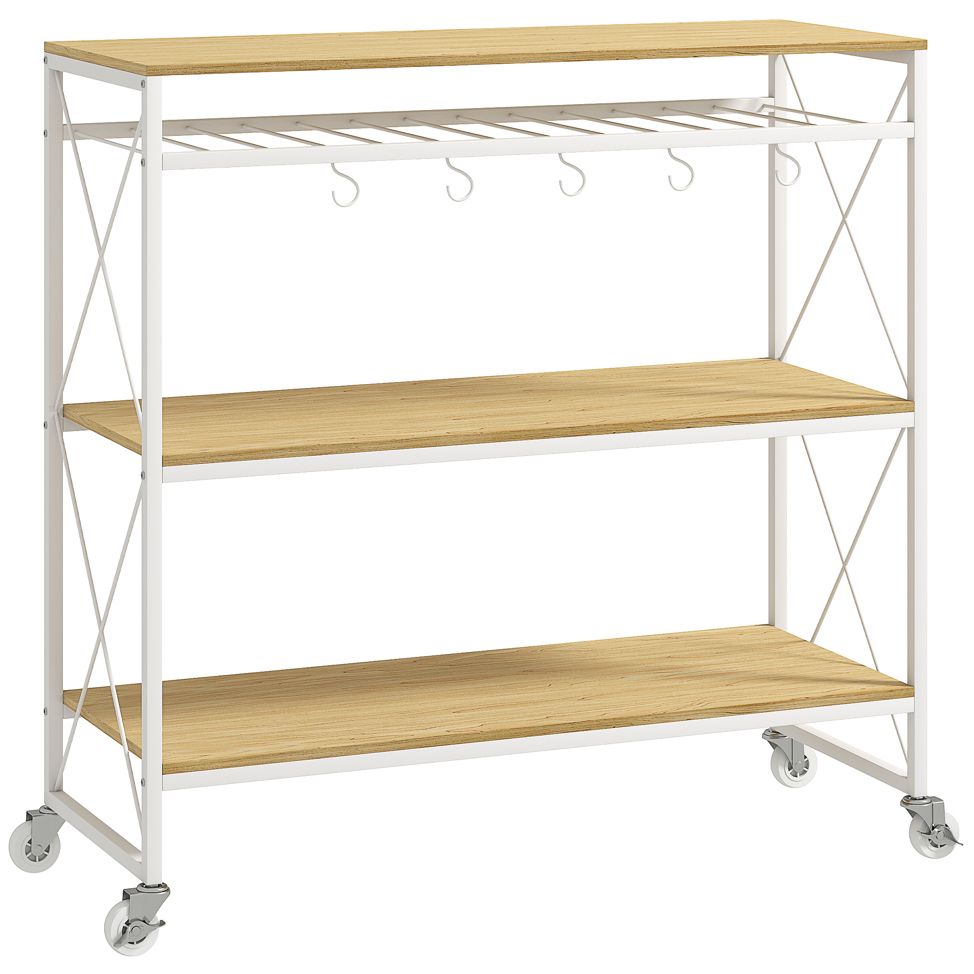 Cărucior Multifuncțional cu 4 Nivele și Suport pentru Sticle