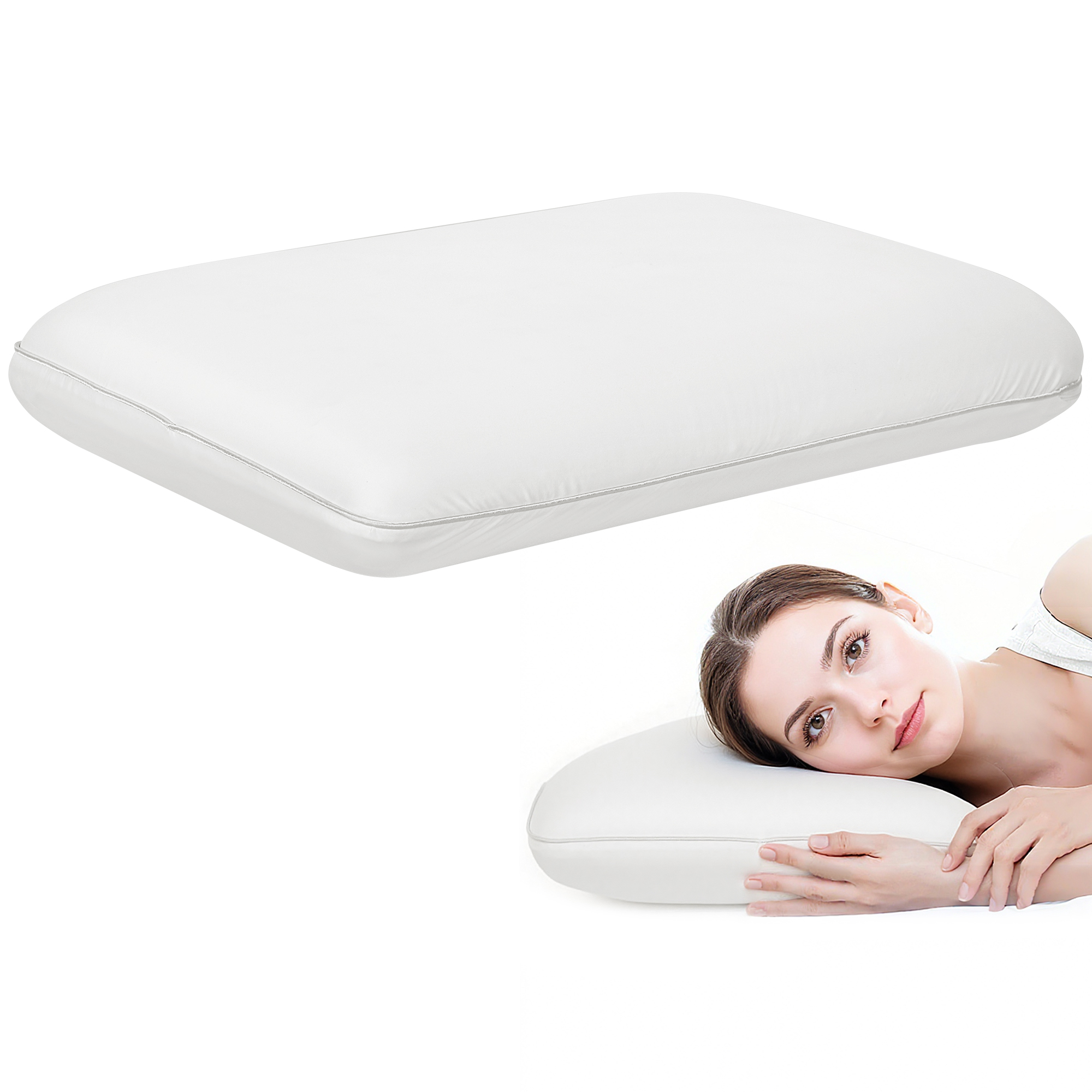 Pernă Memory Foam Detașabilă 60x40x10 cm Crem