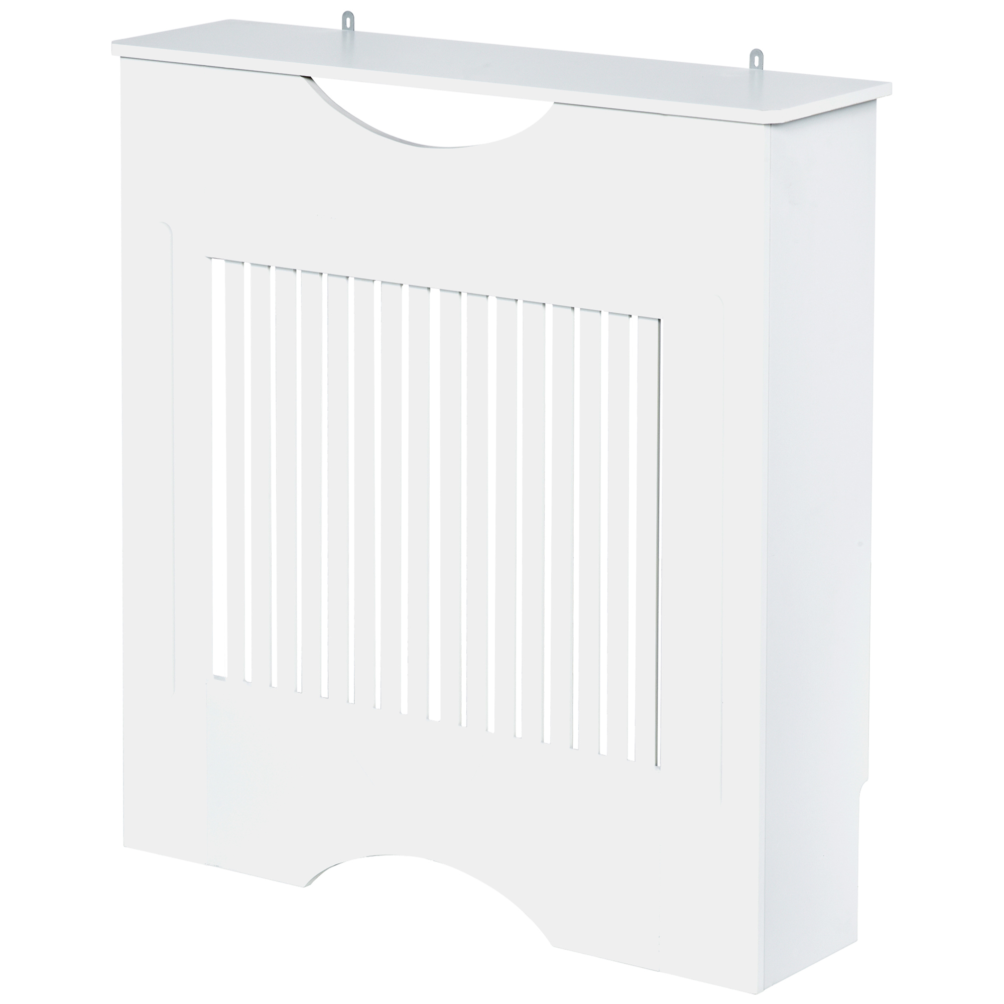 Capac radiator din MDF alb, design elegant, 78x19x82 cm