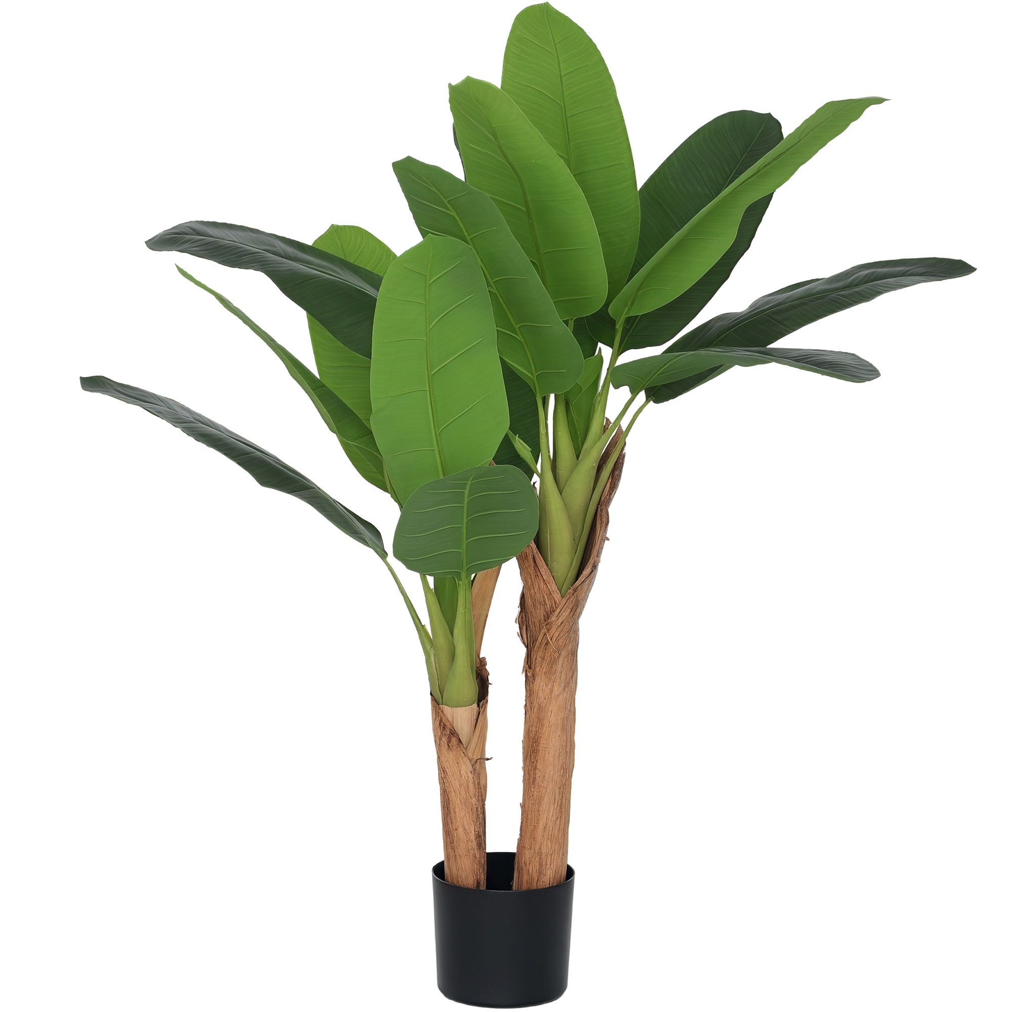 Plantă artificială de bananier, 120 cm, ghiveci inclus