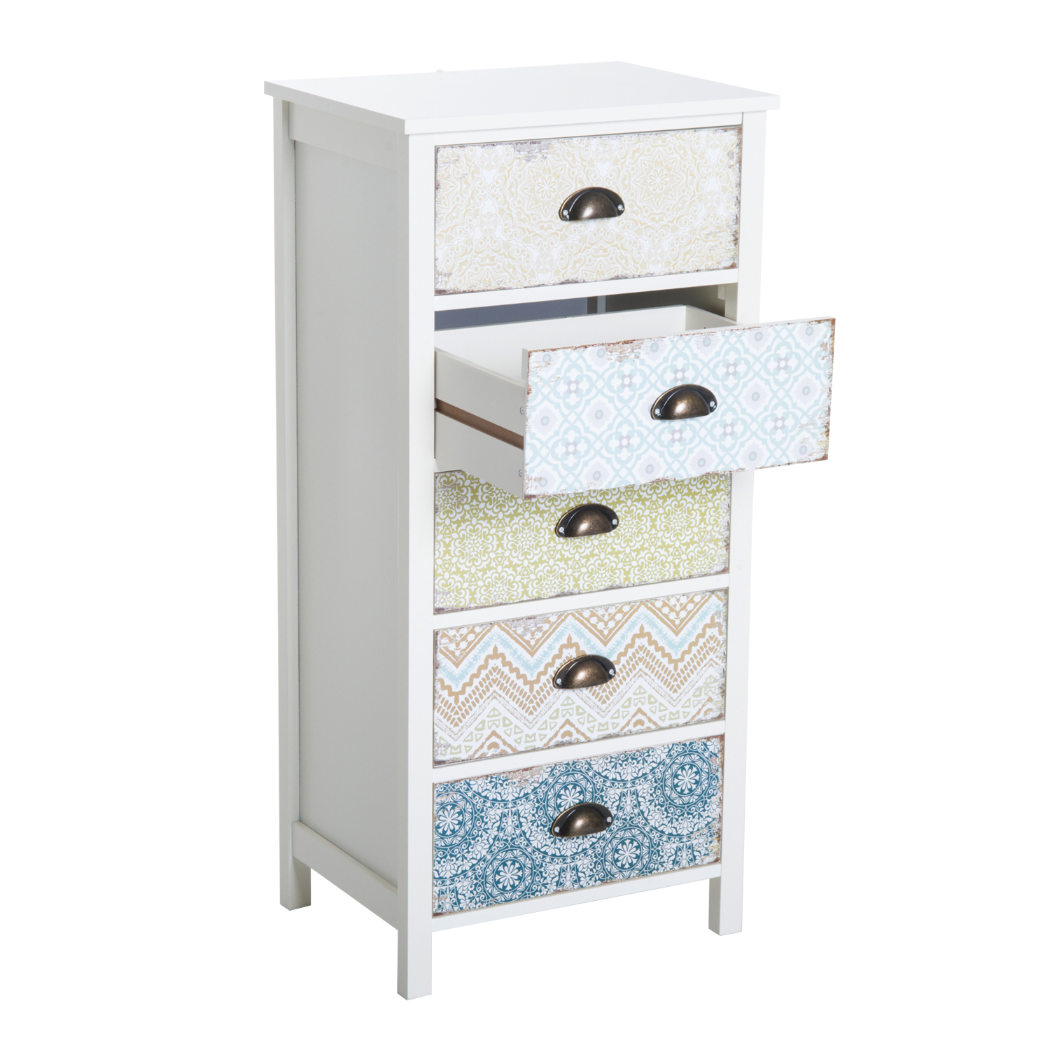 Comodă Vintage cu 5 Sertare - 46x34x97.5cm