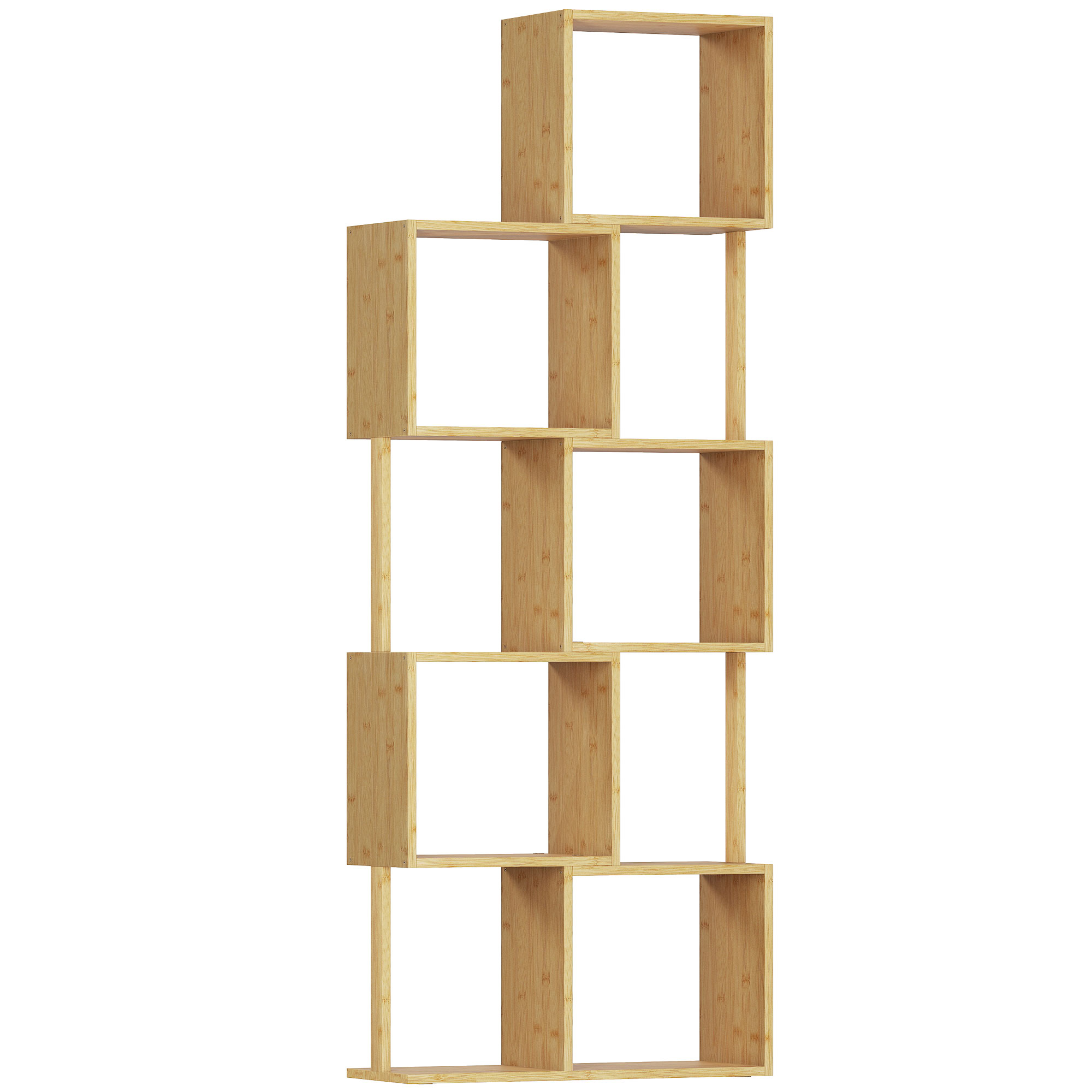 Raft modern din bambus cu 5 niveluri – 62.5 x 23 x 165 cm