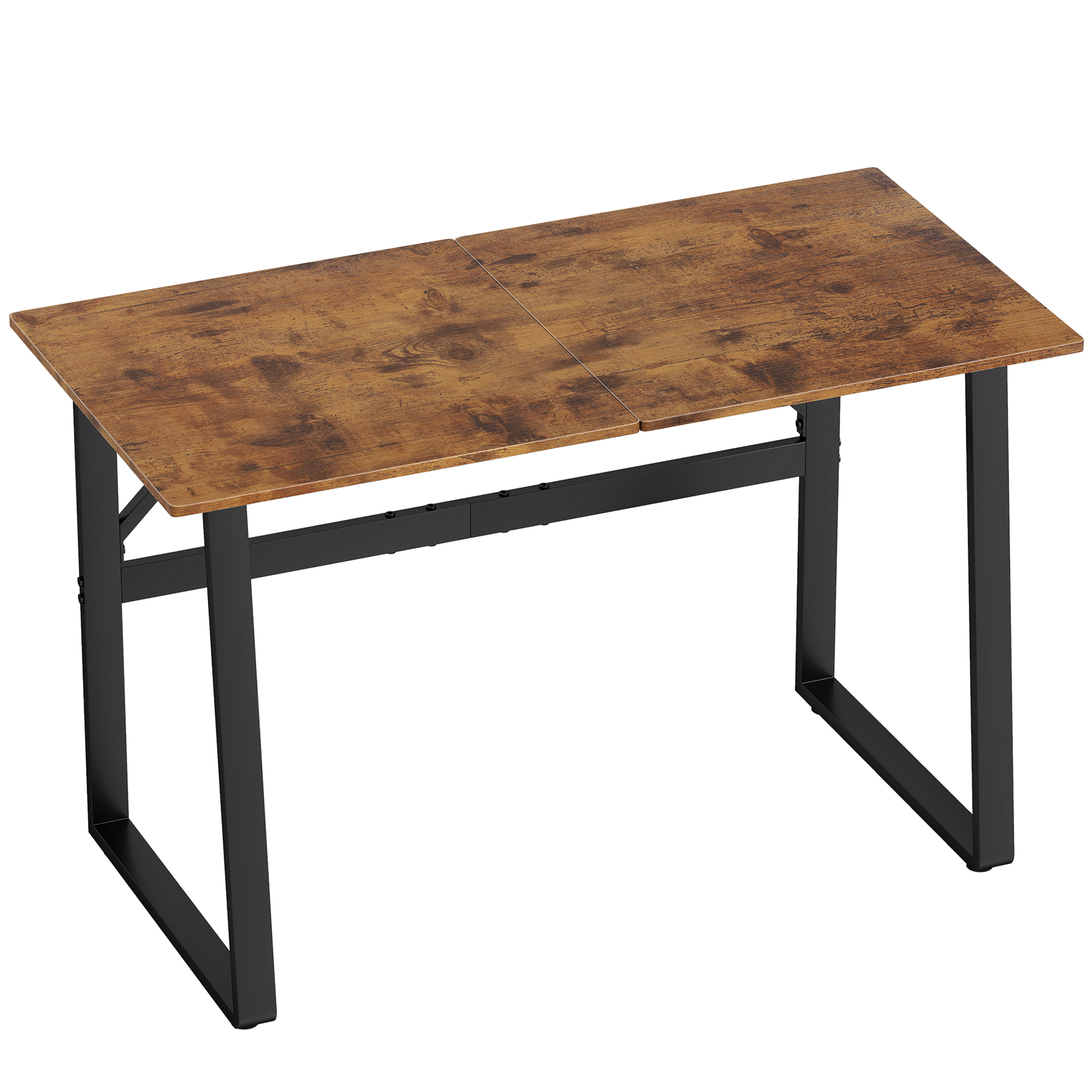 Birou Computer 120x60 cm cu Colțuri Rotunjite, Maro Rustic