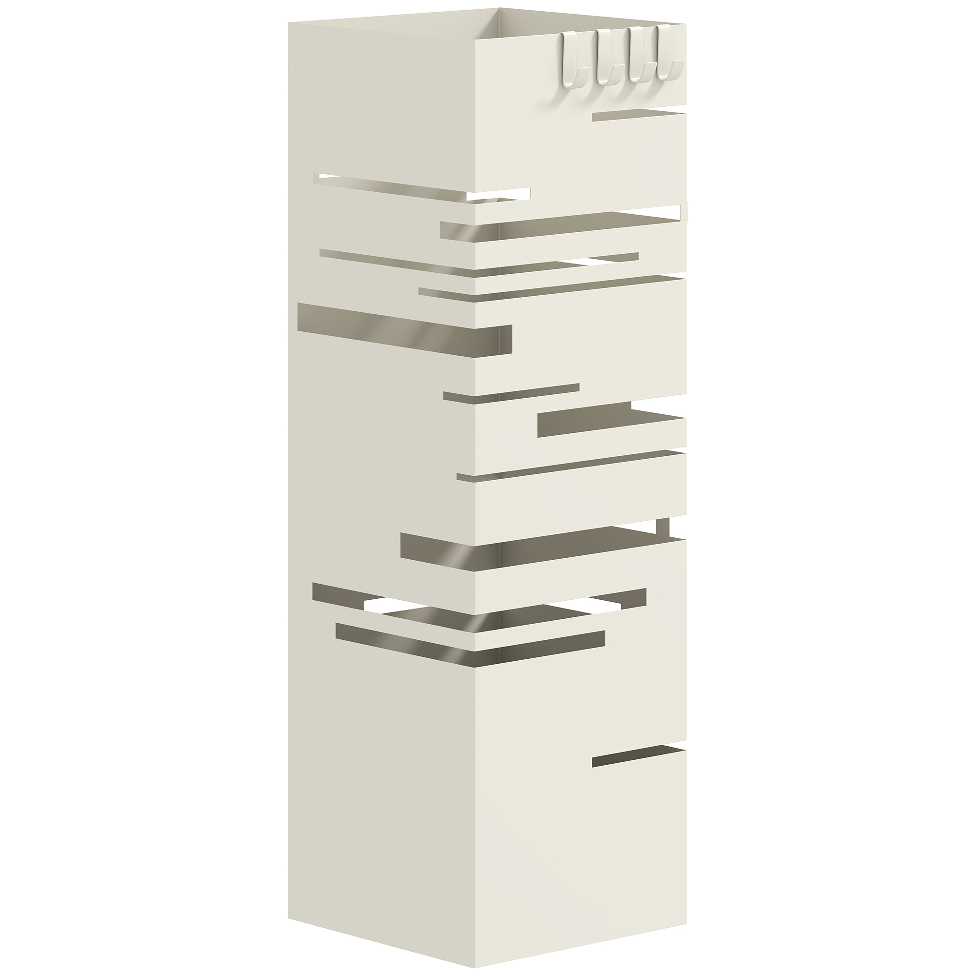 Suport Umbrele Autoportant Pătrat din Metal, Bej