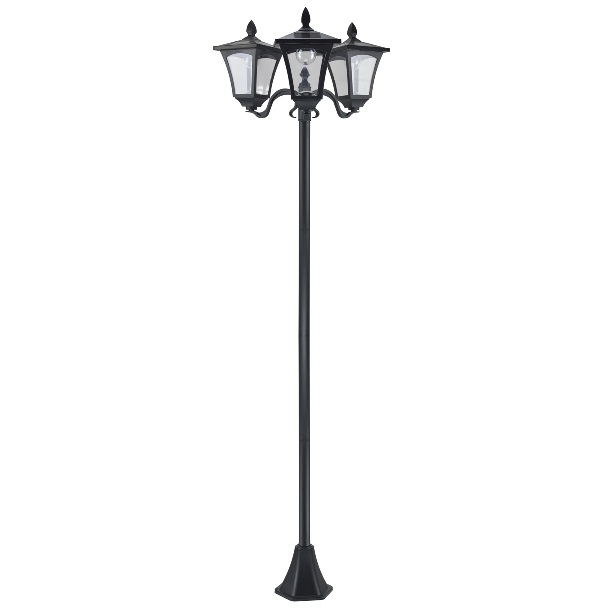 Felinar Gradina LED Solar 182,5 cm – Negru Elegant