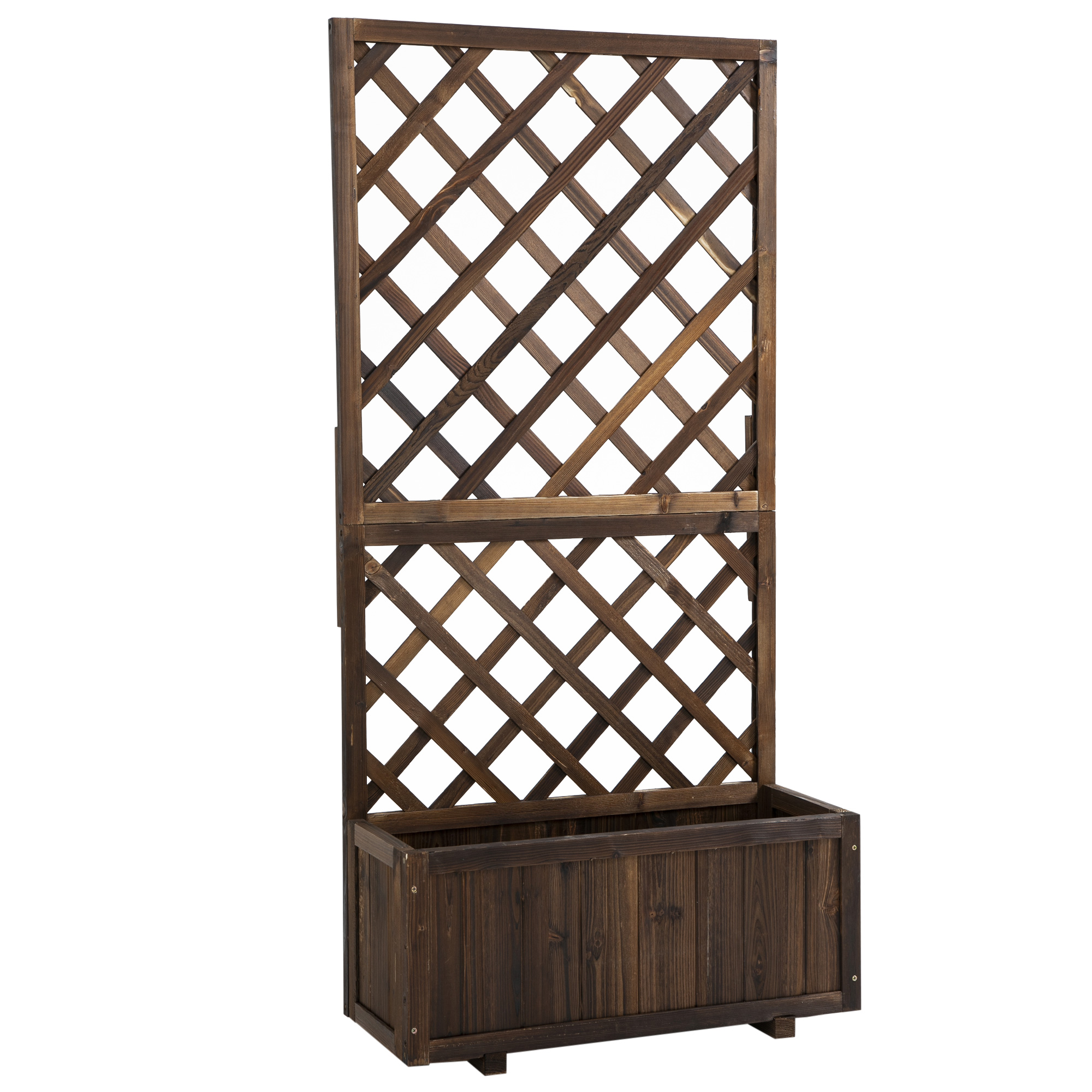 Jardinieră de Exterior cu Spalier pentru Plante Cățărătoare