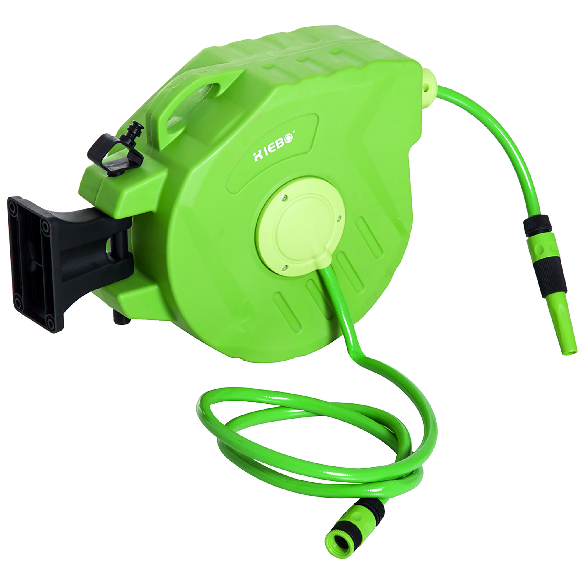 Tambur Portabil pentru Furtun cu Derulare Automată, Verde