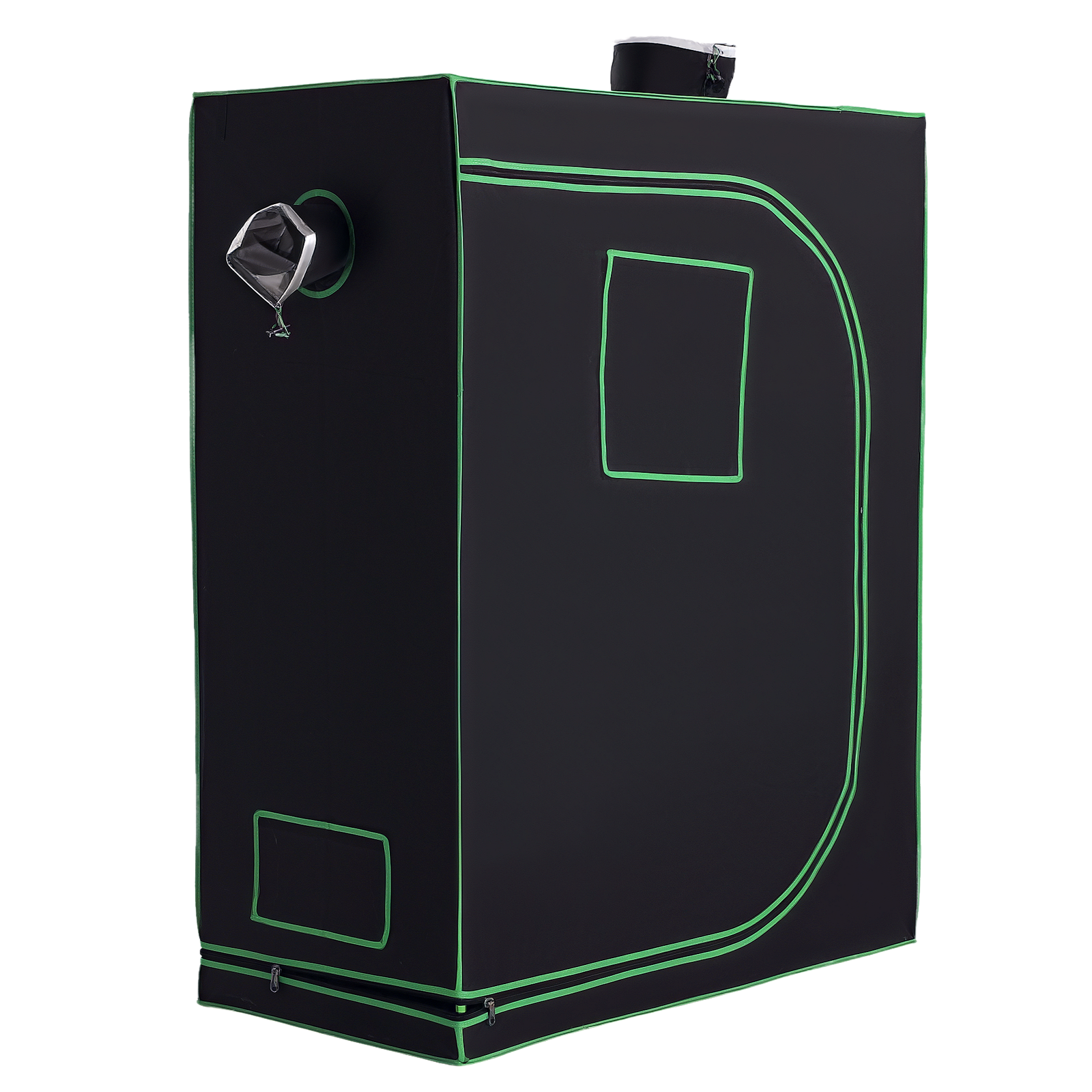 Resigilat - Cort Hidroponic Negru 120x60x150 cm cu Ventilație Reglabilă - Desigilat