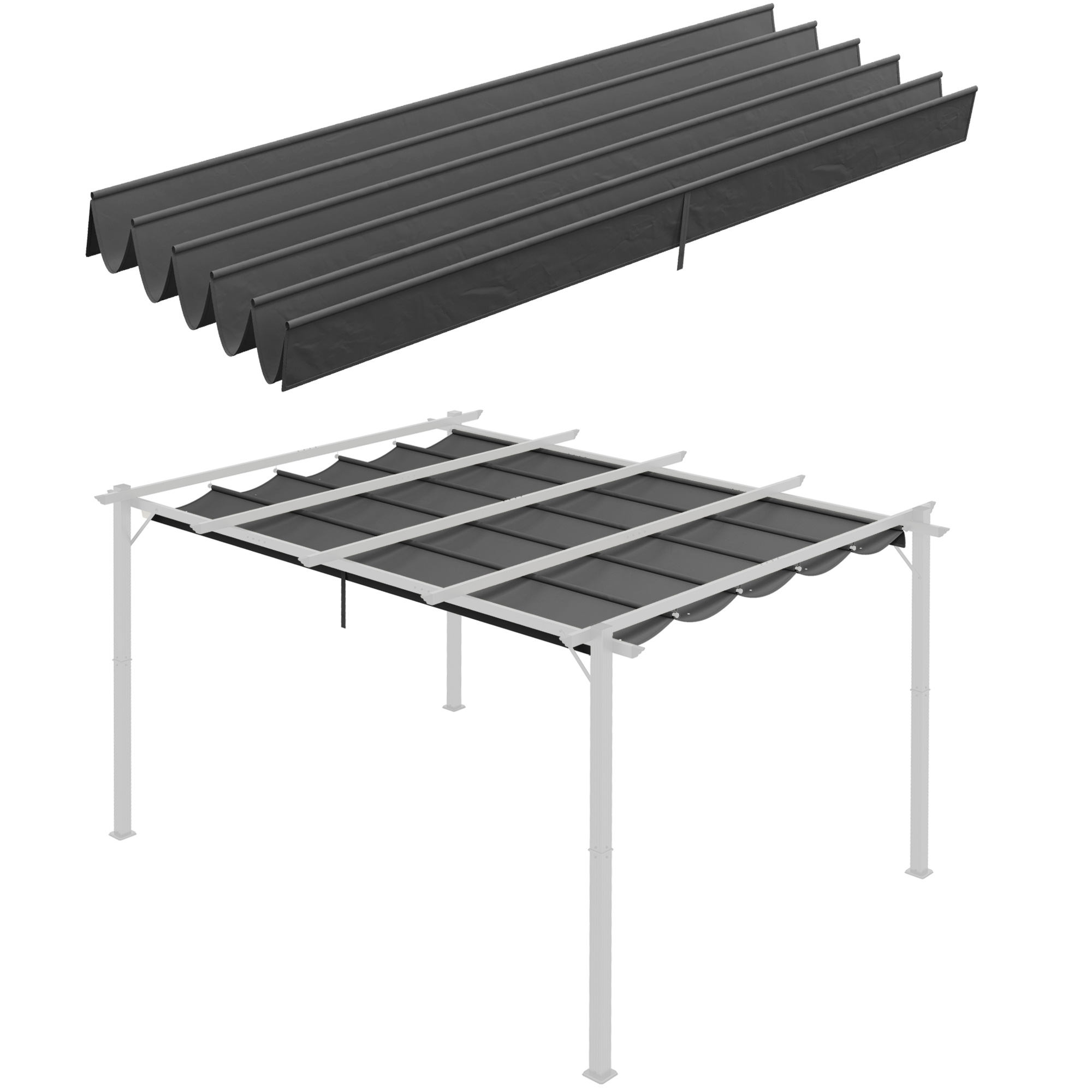 Acoperis Retractabil Pergola 4×3 m – Copertina Textila