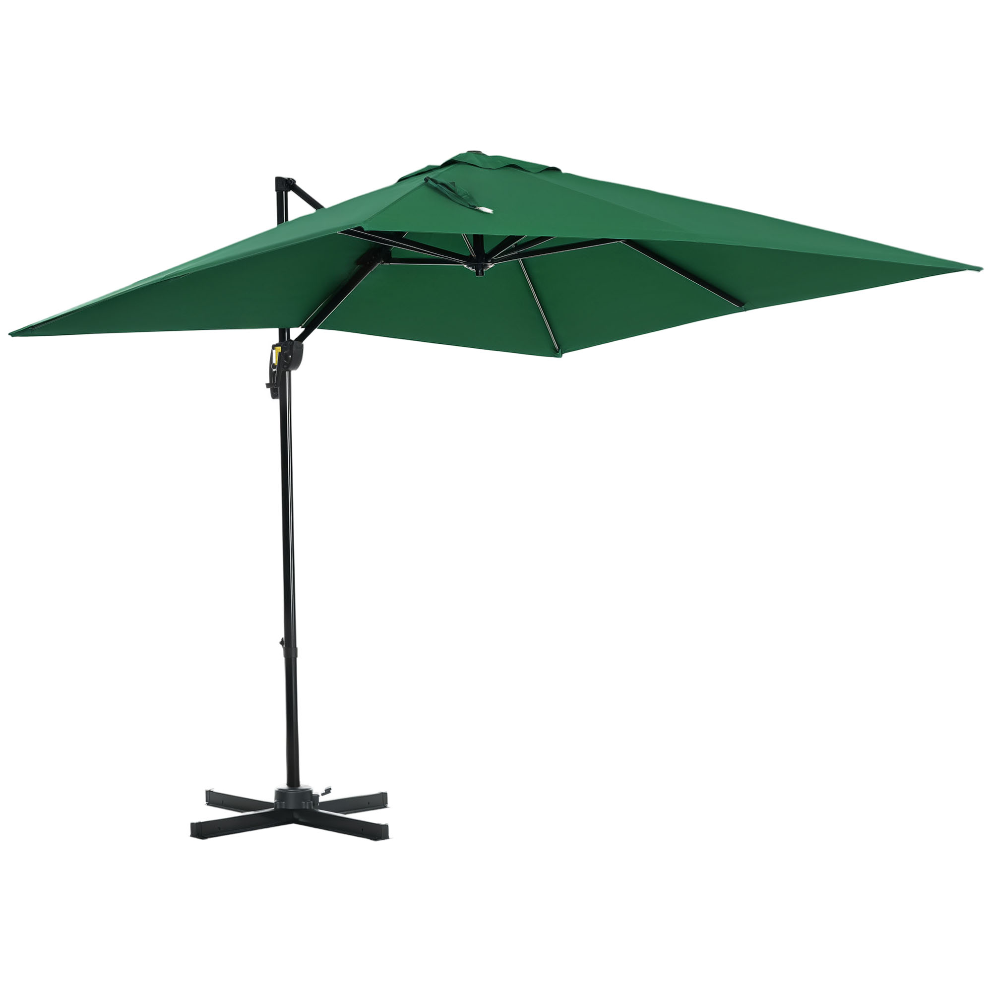 Umbrelă de Grădină cu Manivelă, Rotire 360°, Verde