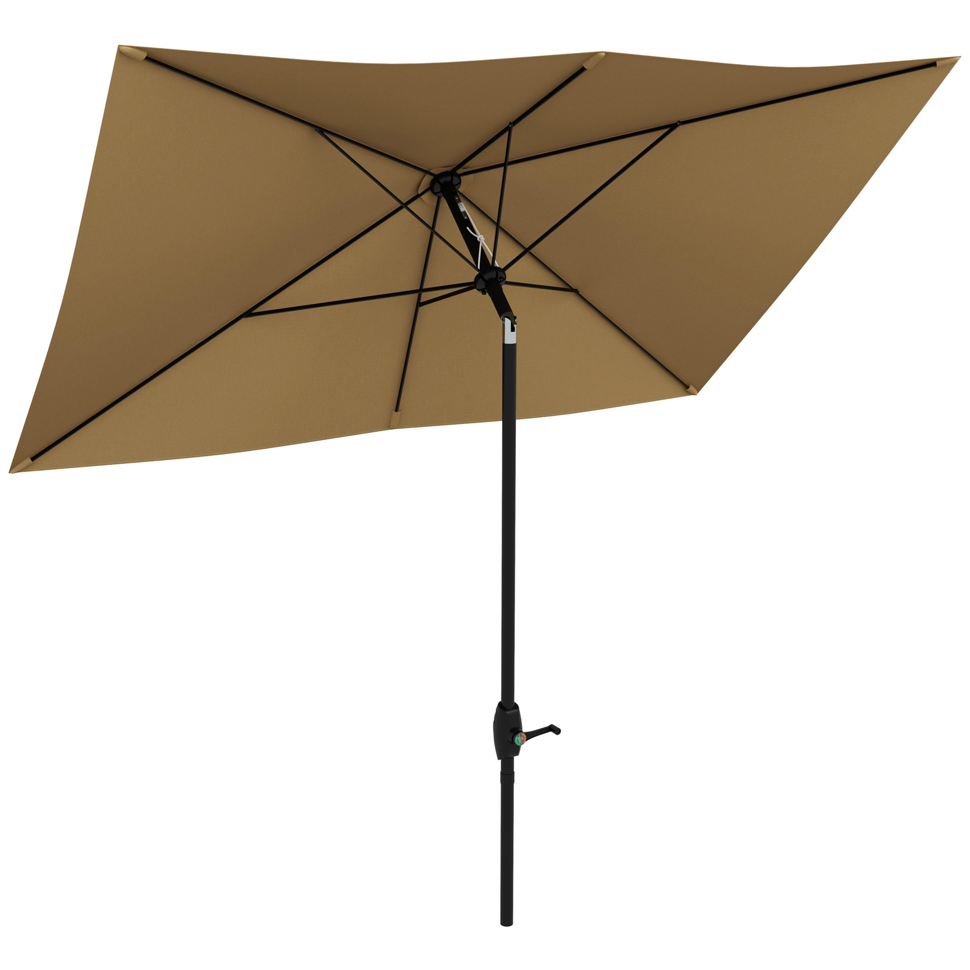Umbrelă de Grădină Rectangulară 3x2m cu Manivelă și Înclinare