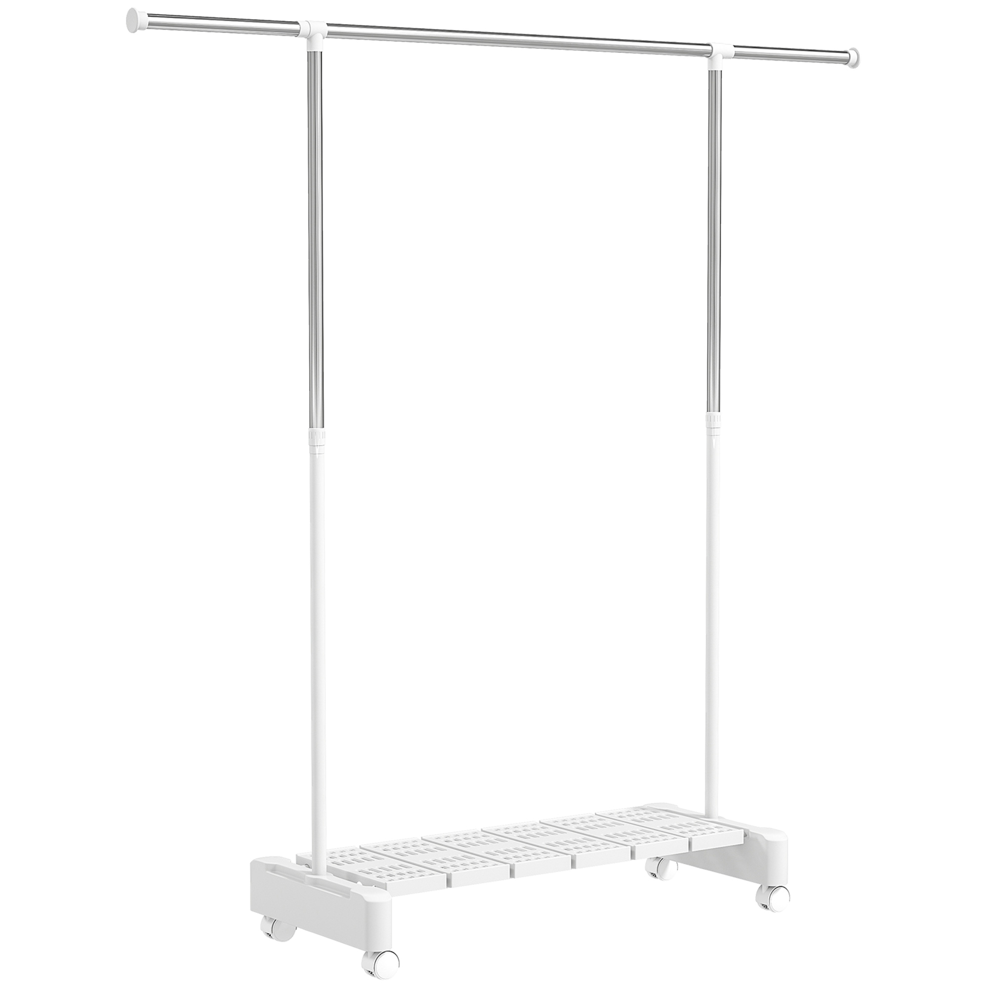 Uscător Vertical Extensibil cu Roți și Raft pentru Încălțăminte