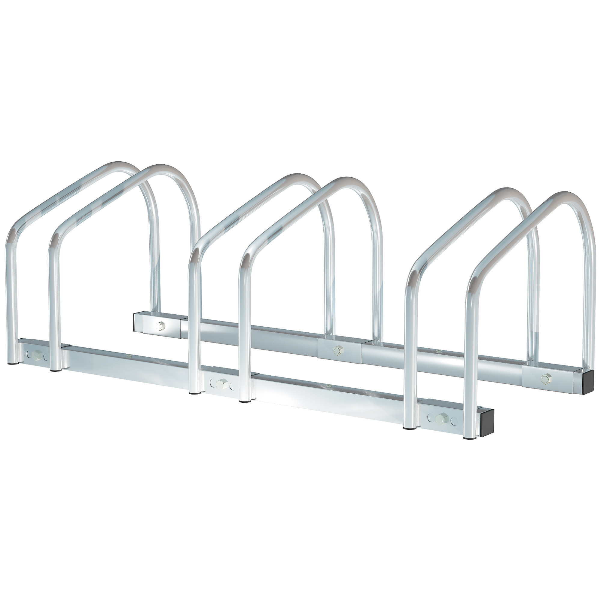 Suport de parcare pentru 3 biciclete din otel, 76x33x27 cm