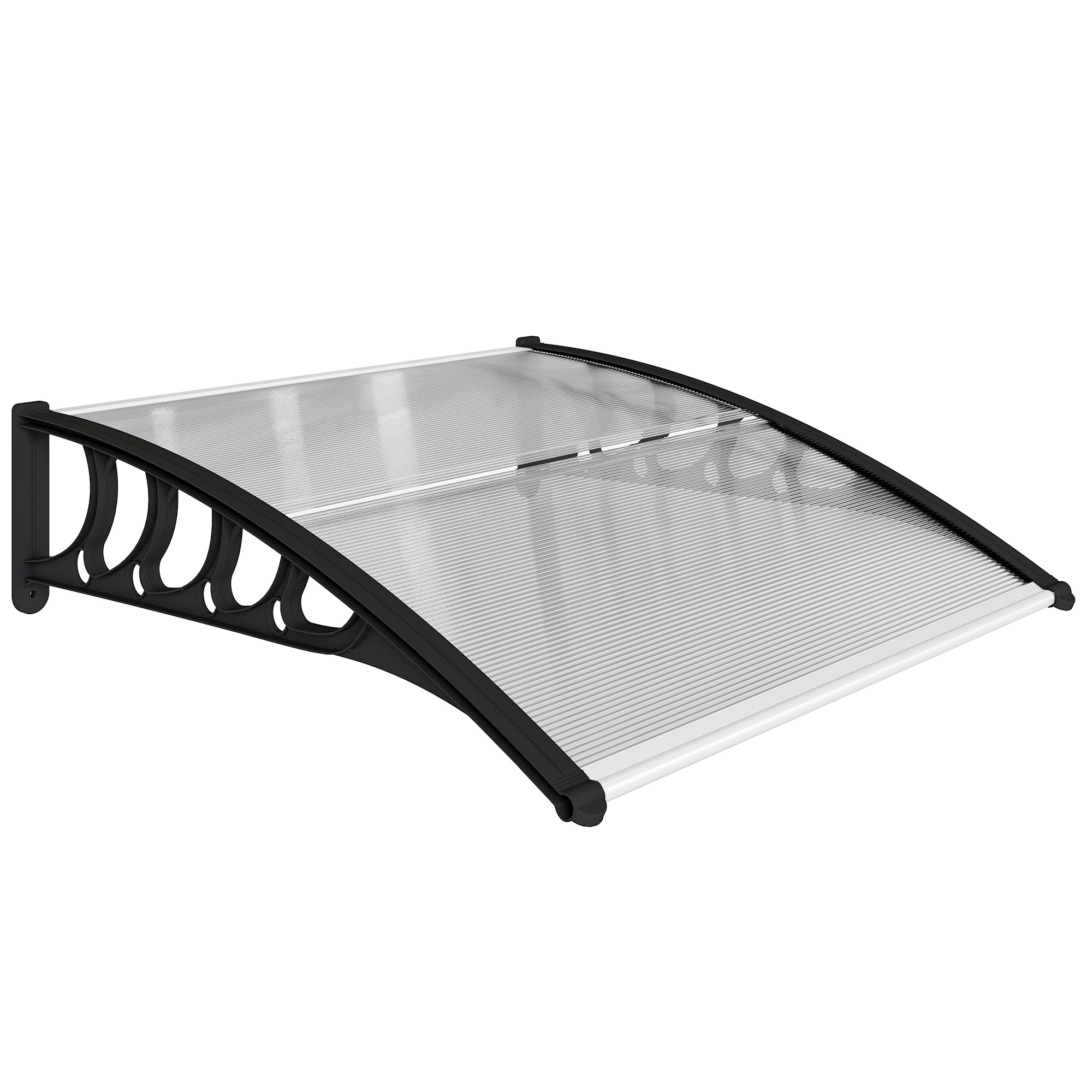 Copertină modernă din policarbonat, 110x60x18 cm, gri