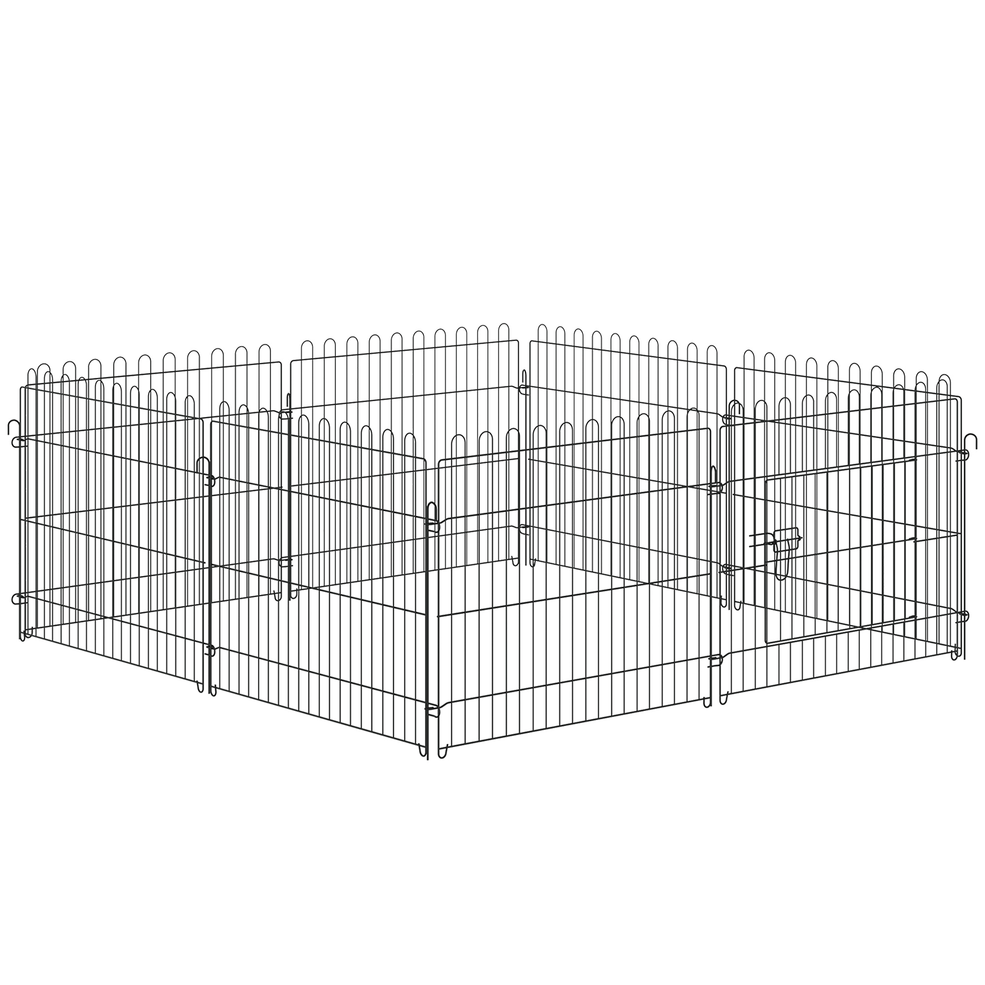 Țarc pentru Antrenament Animale - Ø158×61 cm, Oțel Negru