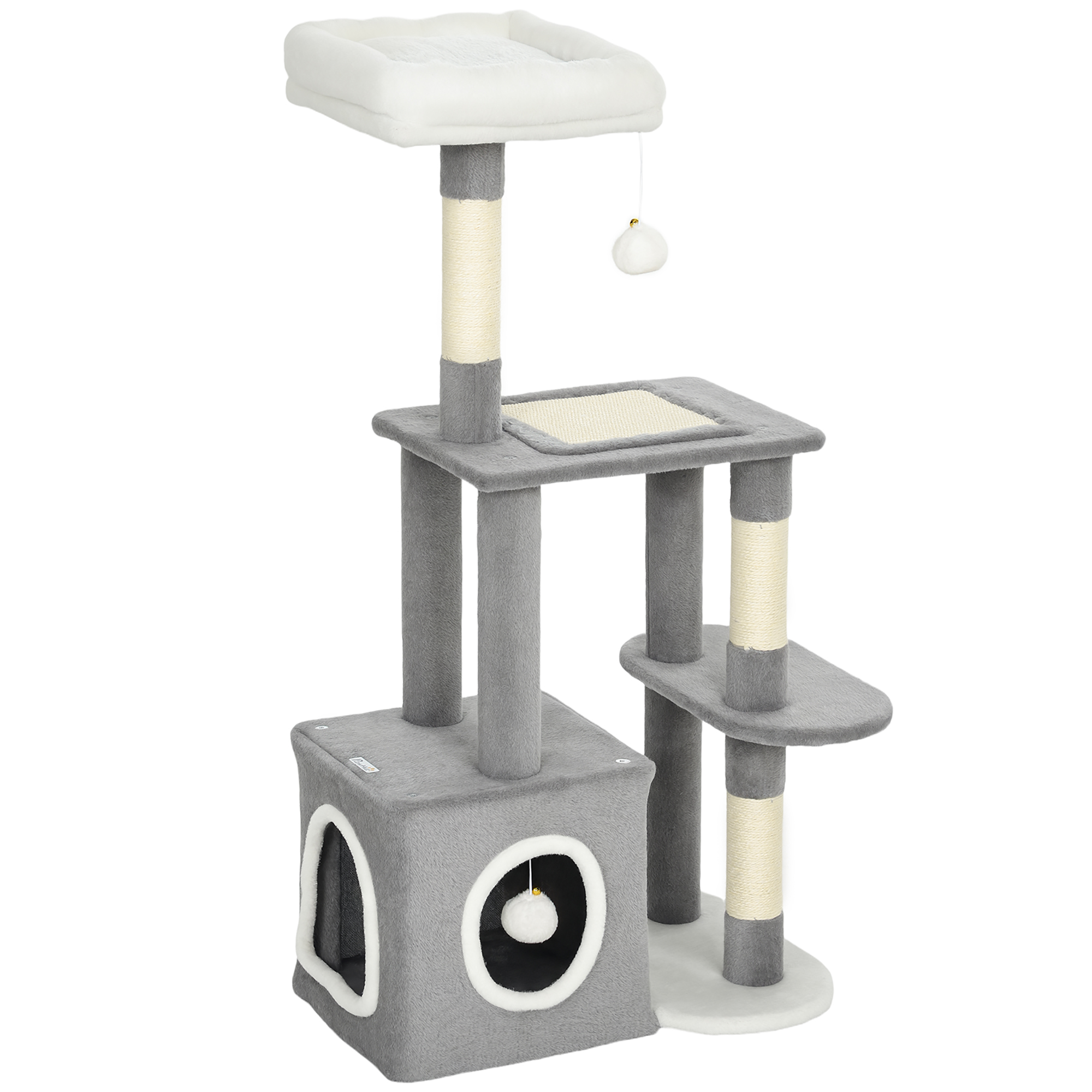 Arbore Zgâriță pentru Pisici cu Căsuță și Jucării