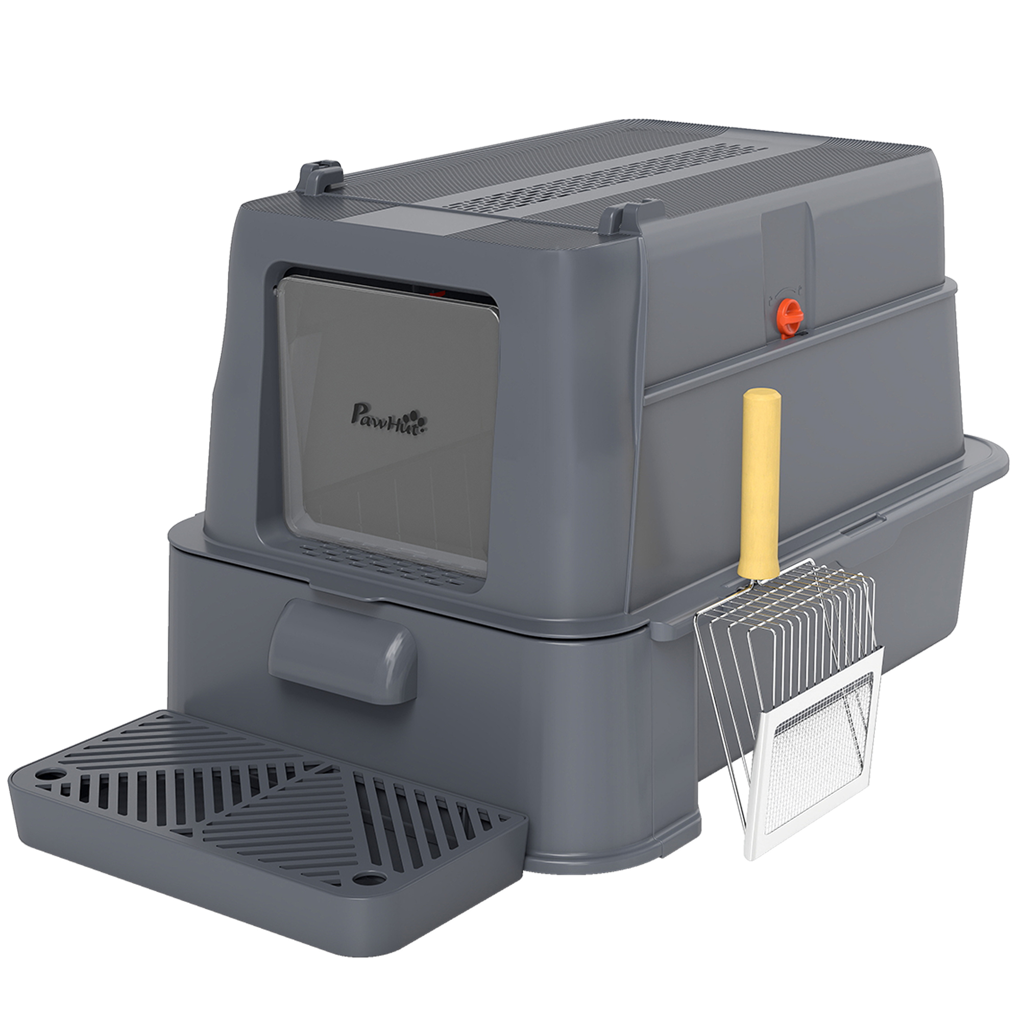 Litieră Închisă pentru Pisici cu Tavă Detașabilă, 80L