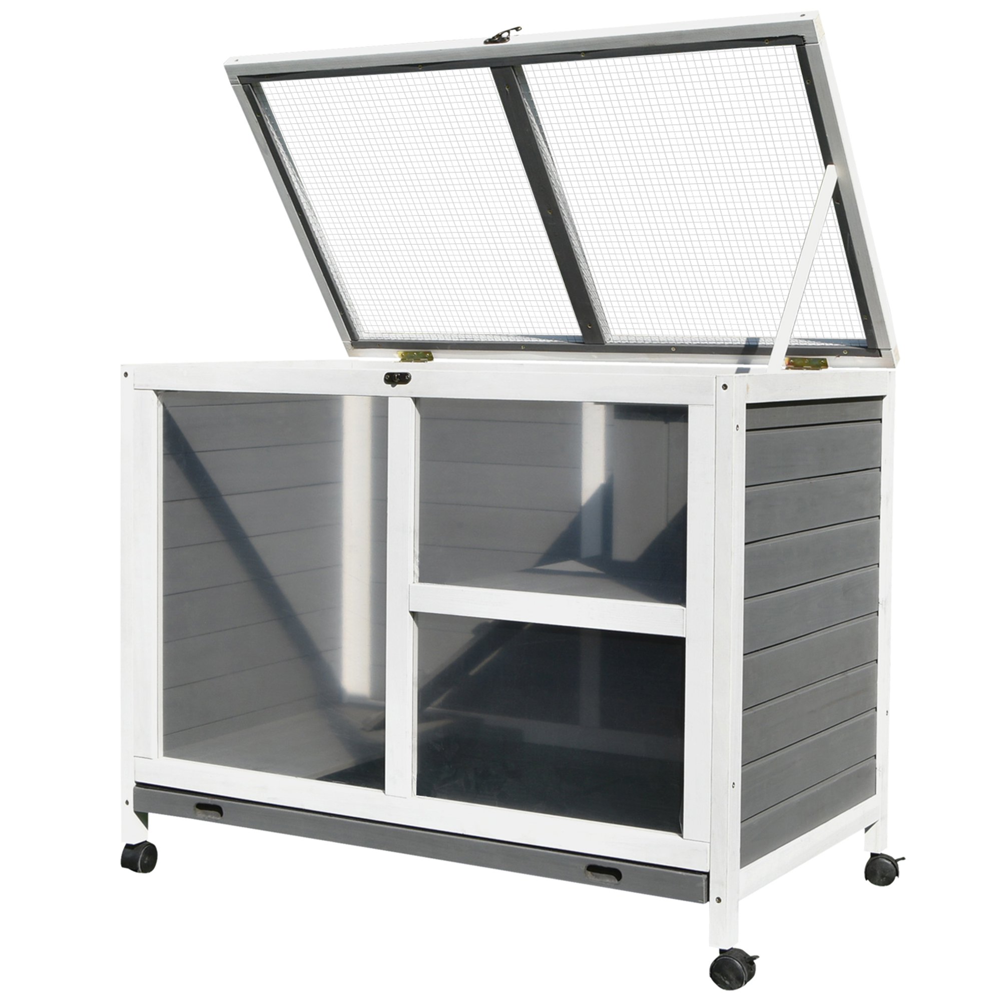 Cușcă pentru Iepuri cu 2 Nivele – Spațioasă și Practică